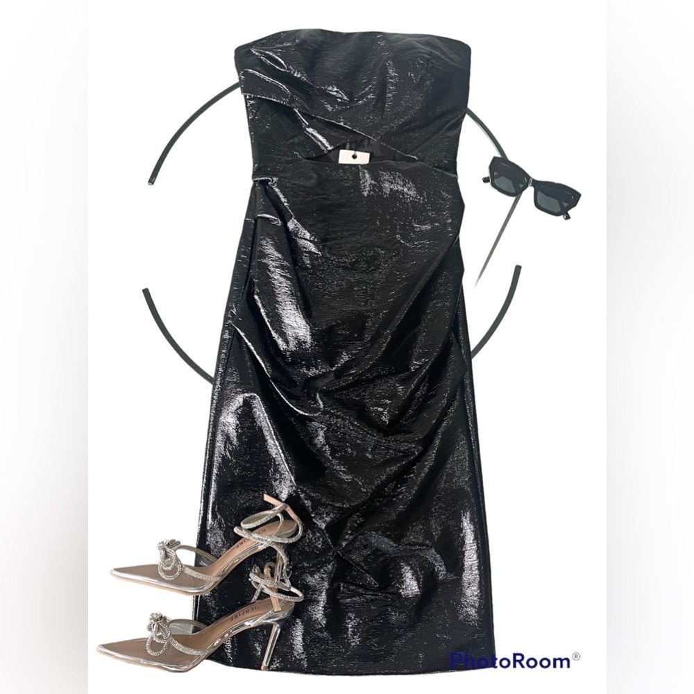 BEC AND BRIDGE BLACK MIDI STRAPLESS DRESS! - Picture 4 of 4
